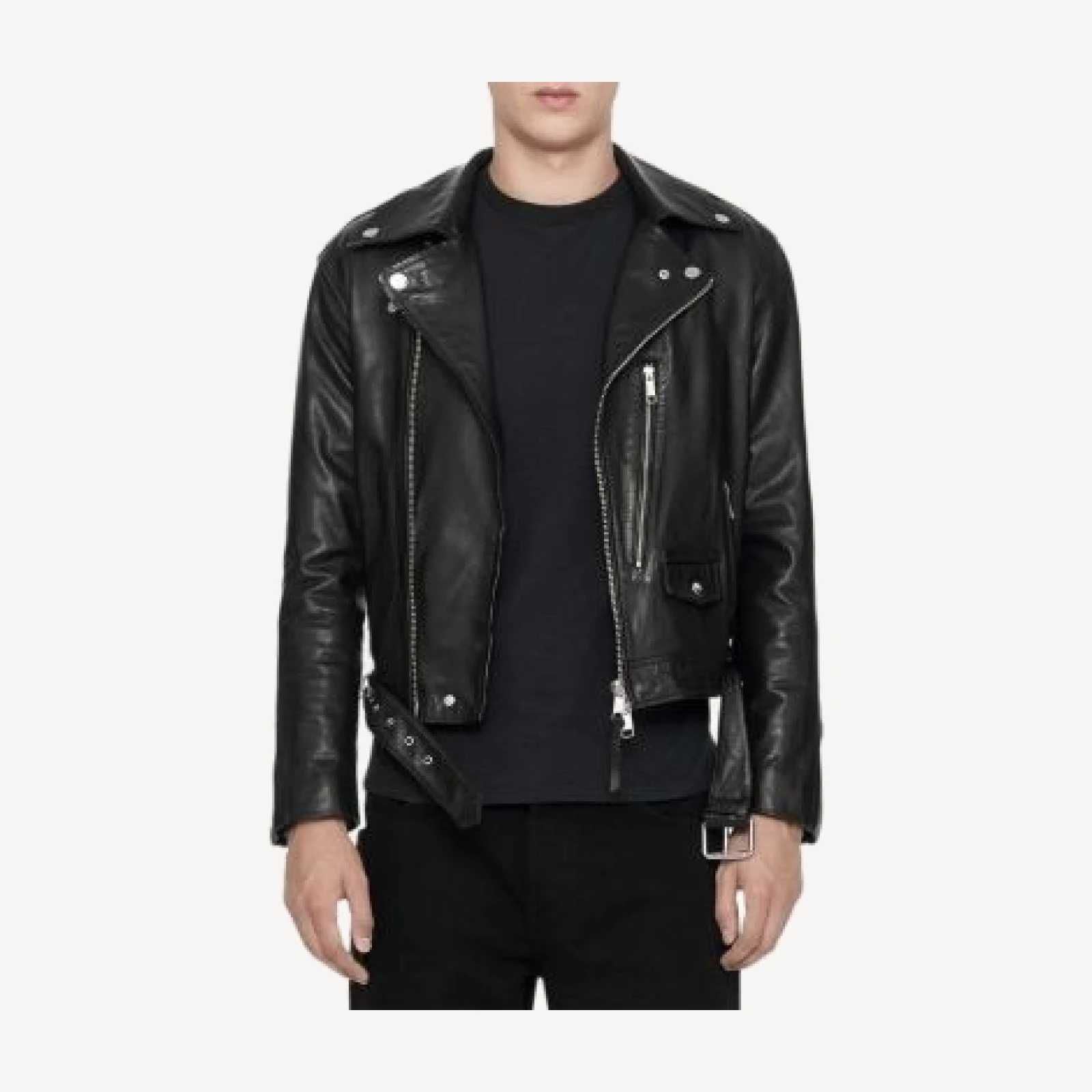 Allsaints Neo Biker Zip Leather Jacket