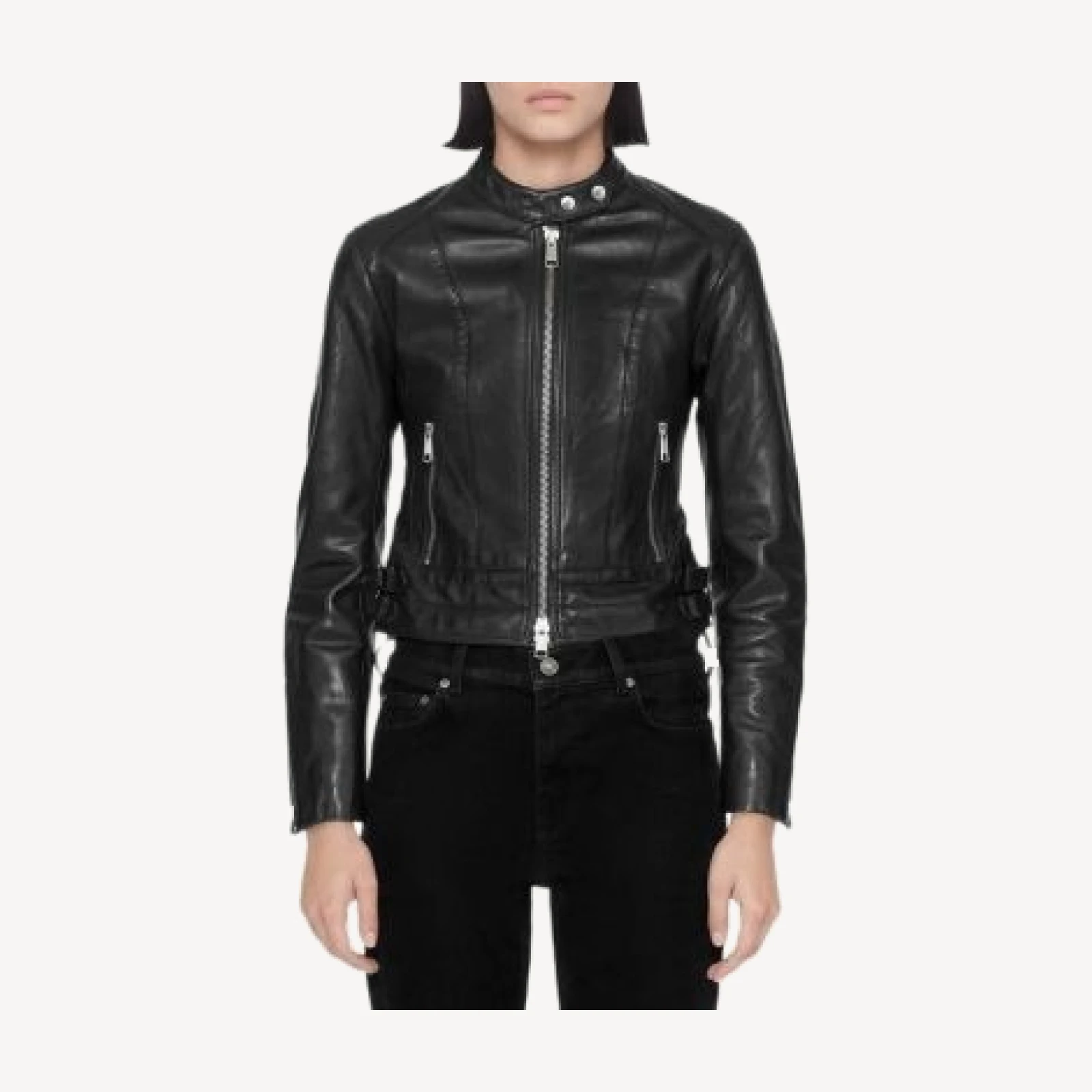 Allsaints Comet Leather Slim Fit Moto Jacket