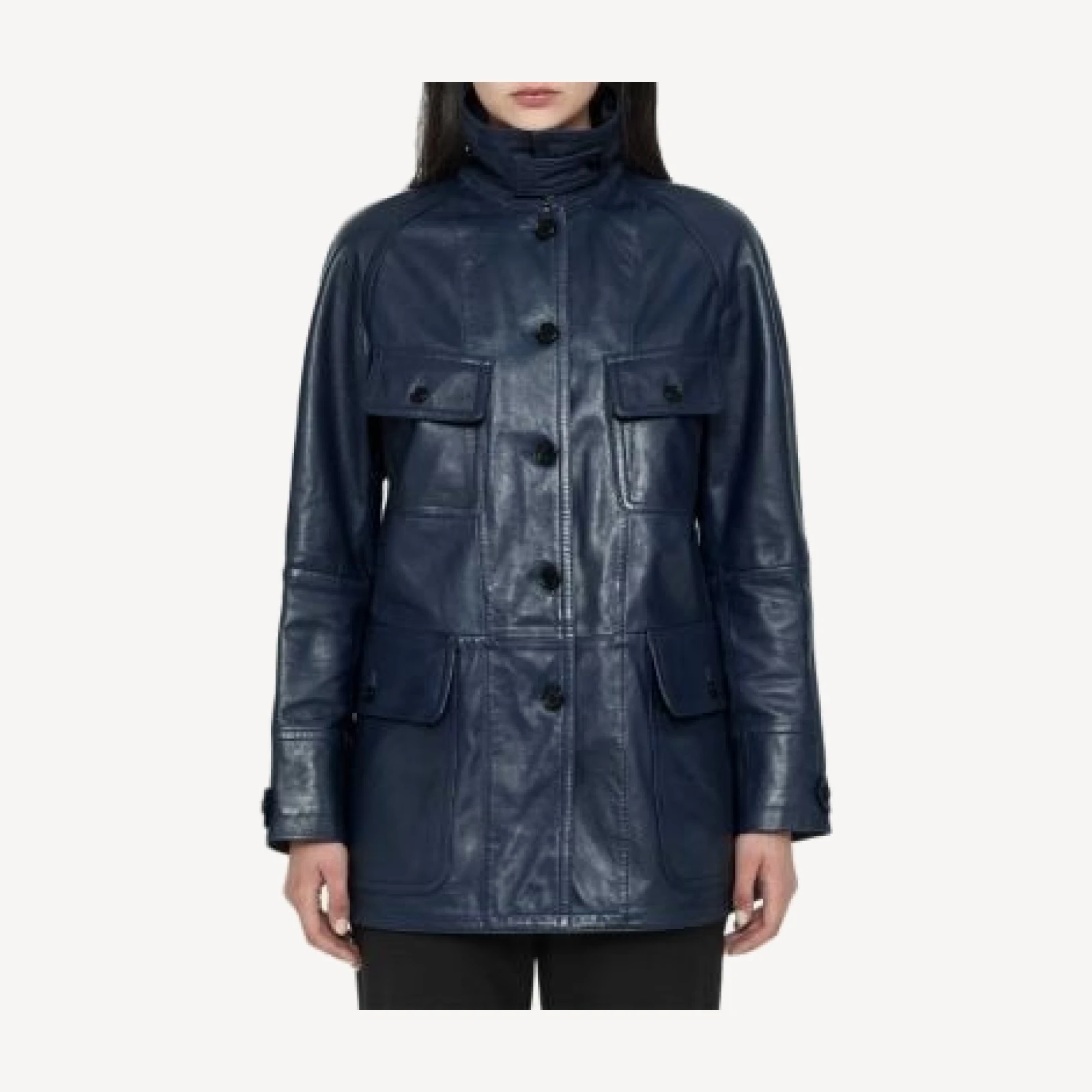 Allsaints Roiya Leather Field Jacket