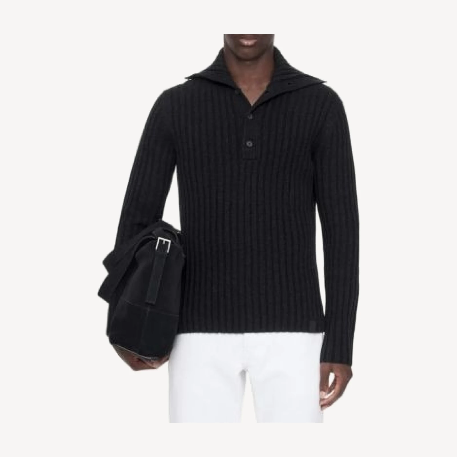 Allsaints Liev Wool Blend Funnel Neck Sweater