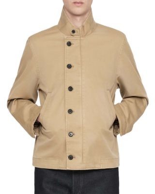 Allsaints Enfield Cotton Blend Stand Collar Jacket