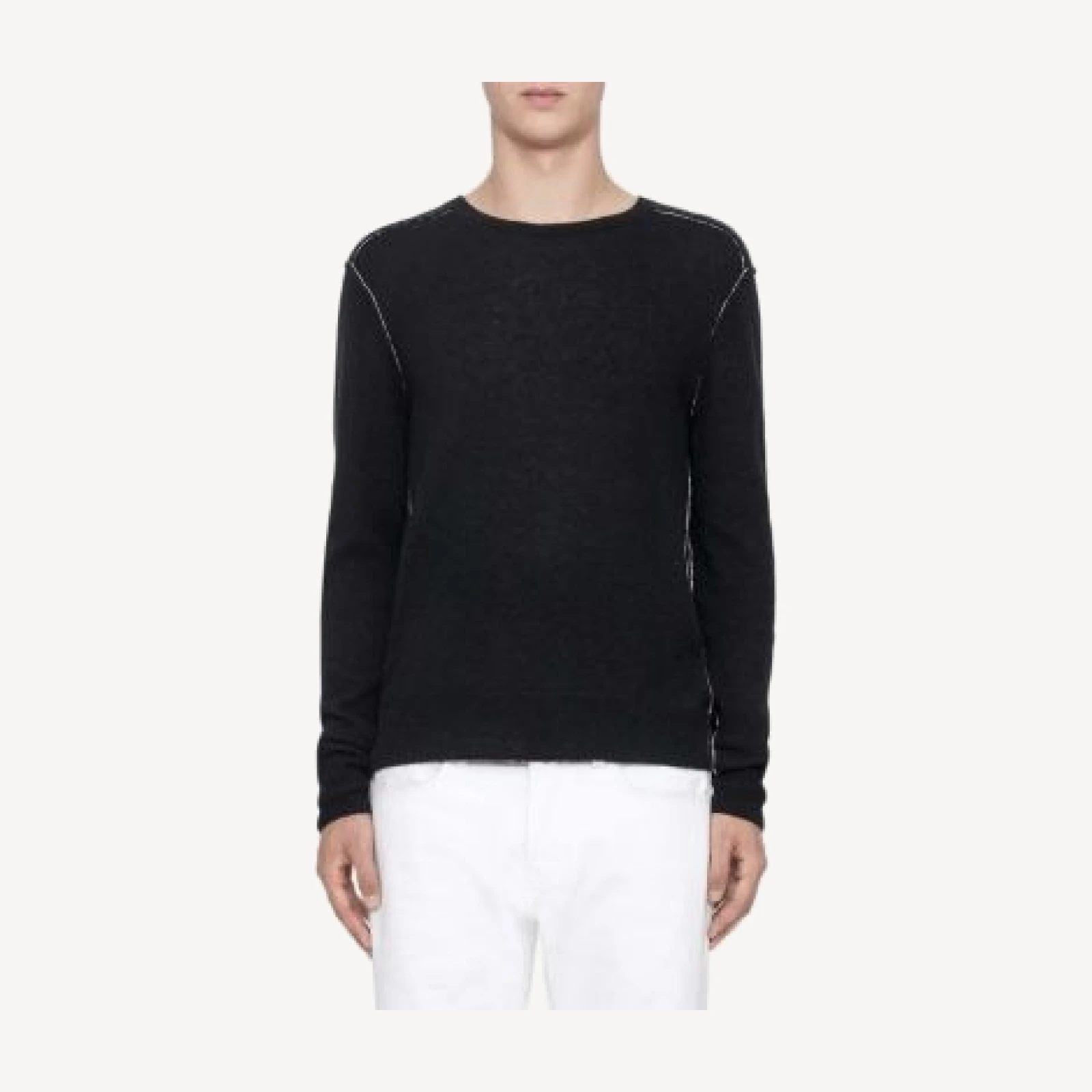 Allsaints Soren Raw Stitch Crewneck Sweater