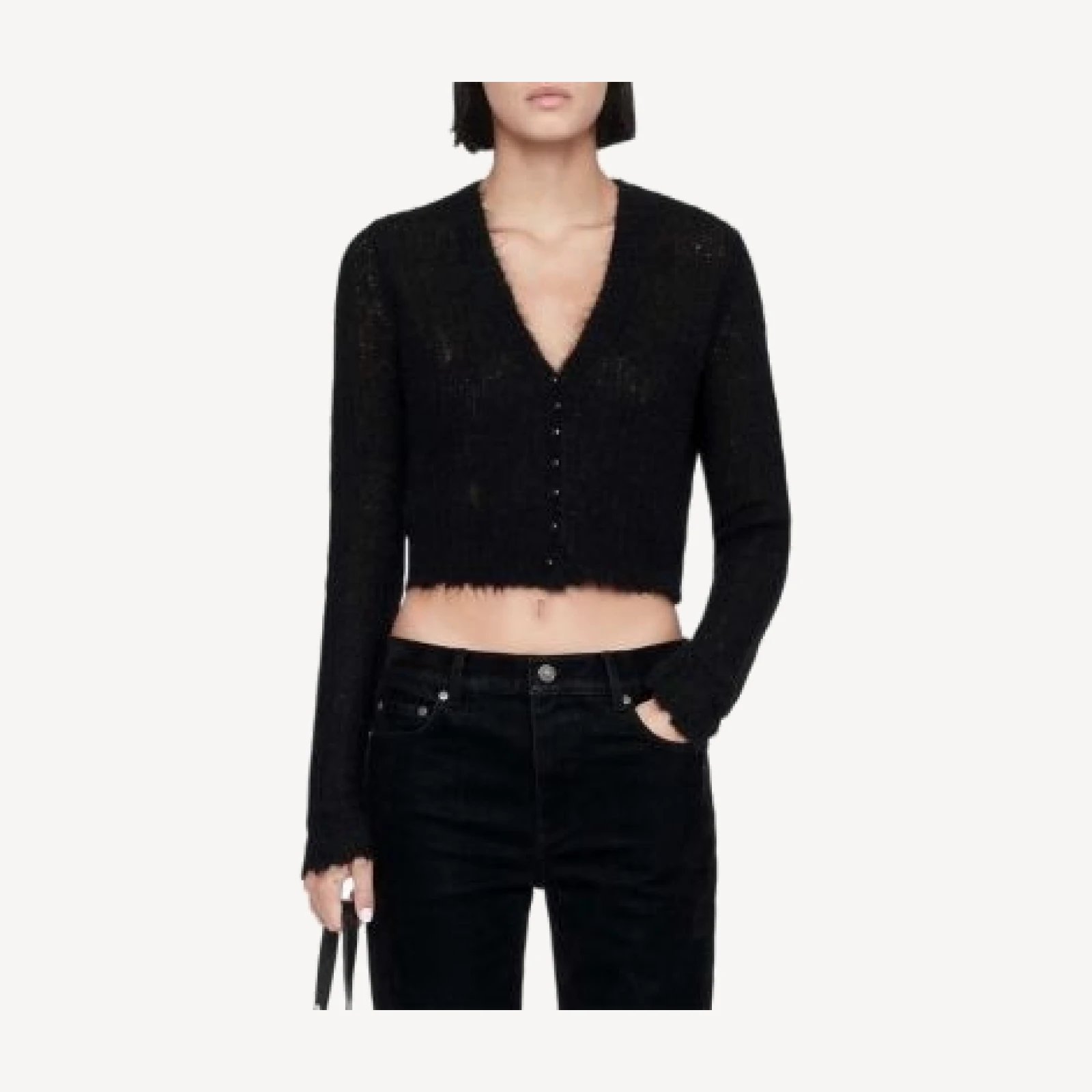 Allsaints Mabel V Neck Cardigan Sweater