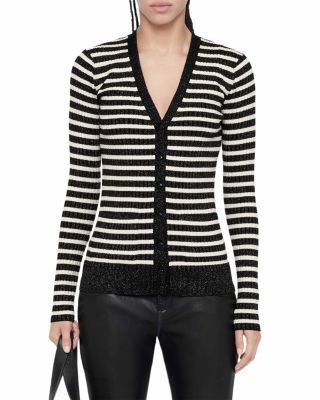 Allsaints Kay Wool Blend Stripe Cardigan