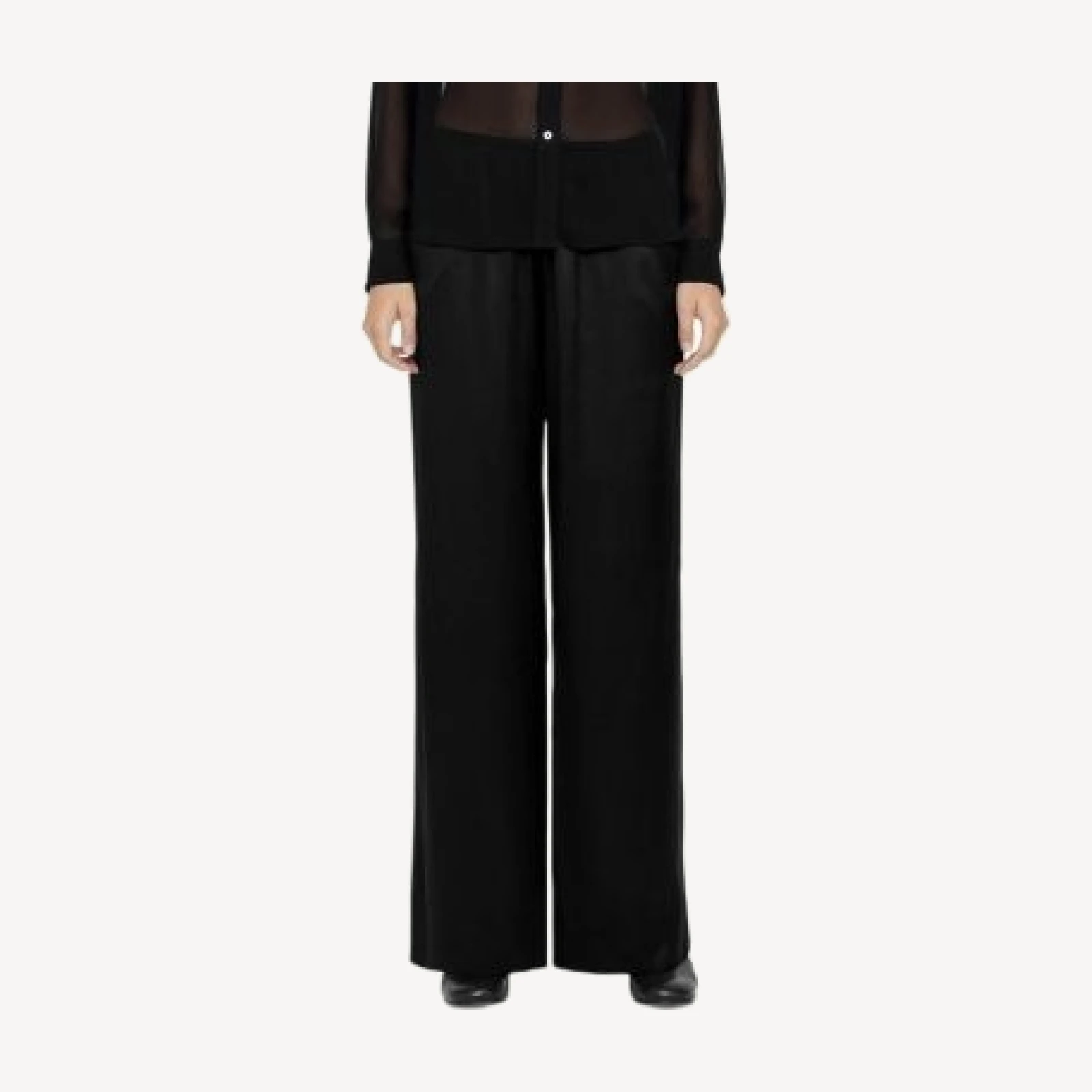 Allsaints Lycia Satin Crepe Wide Leg Pants