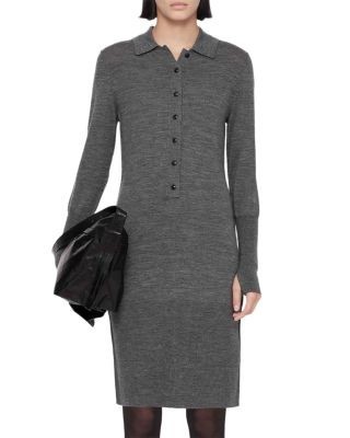 Allsaints Coyte Wool Button Front Dress