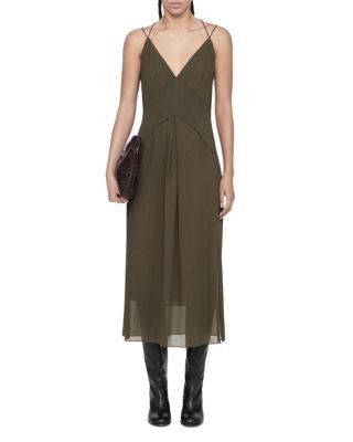 Allsaints Fawn Pleated Midi Dress