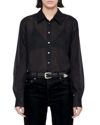 Allsaints Simone Sheer Cotton Blouse