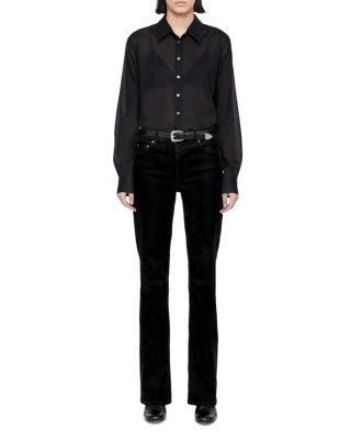 Allsaints Simone Sheer Cotton Blouse