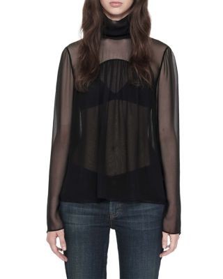 Allsaints Nadia Silk Sheer Top
