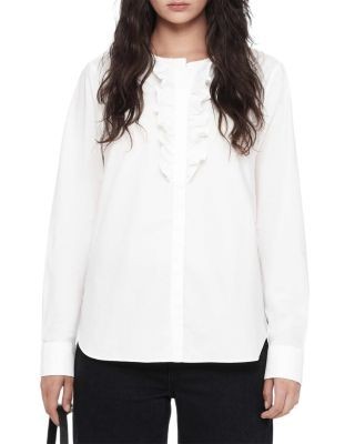 Allsaints Amara Ruffle Trim Shirt