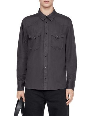 Allsaints Hanway Western Point Collar Pocket Shirt