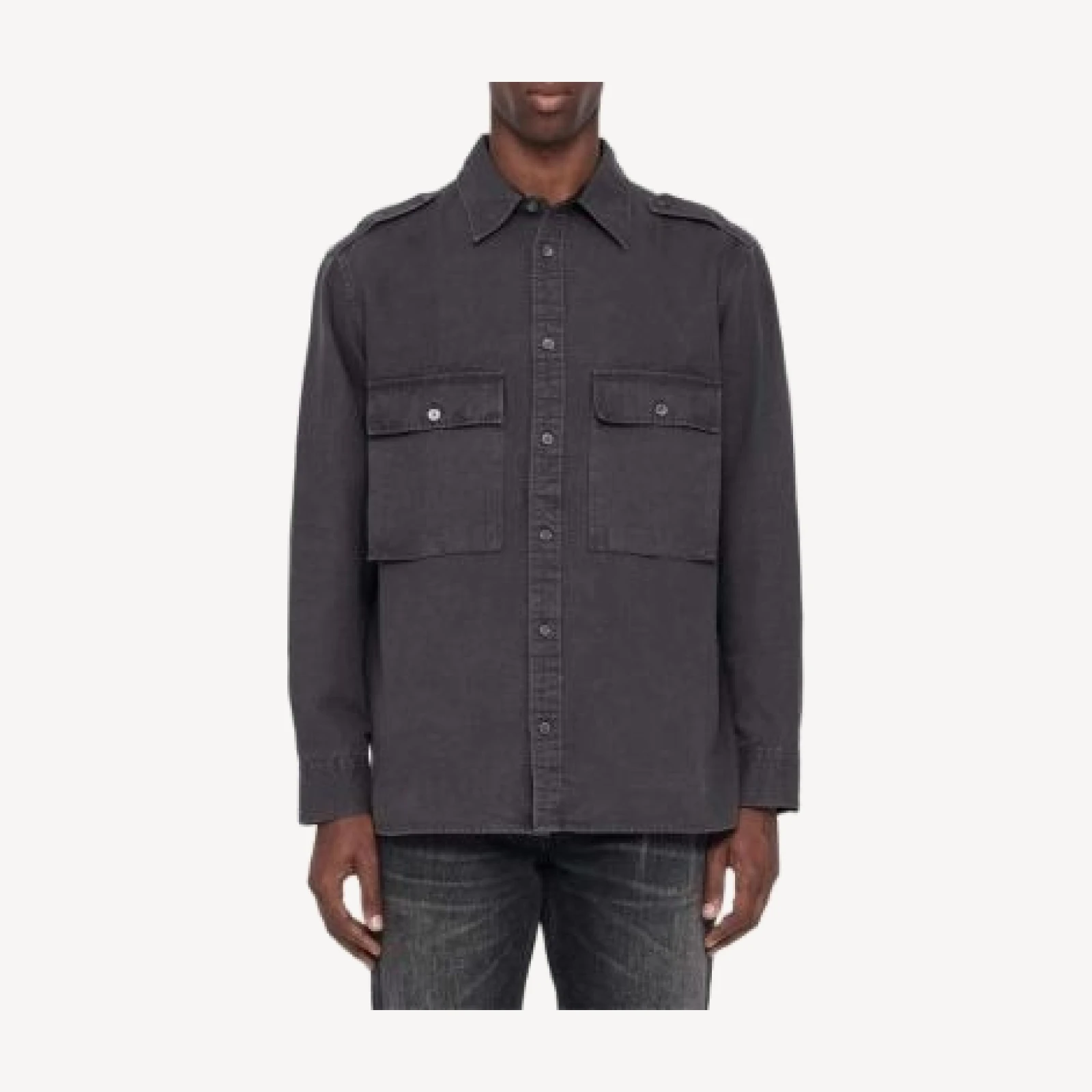 Allsaints Hart Cotton & Linen Pocket Shirt