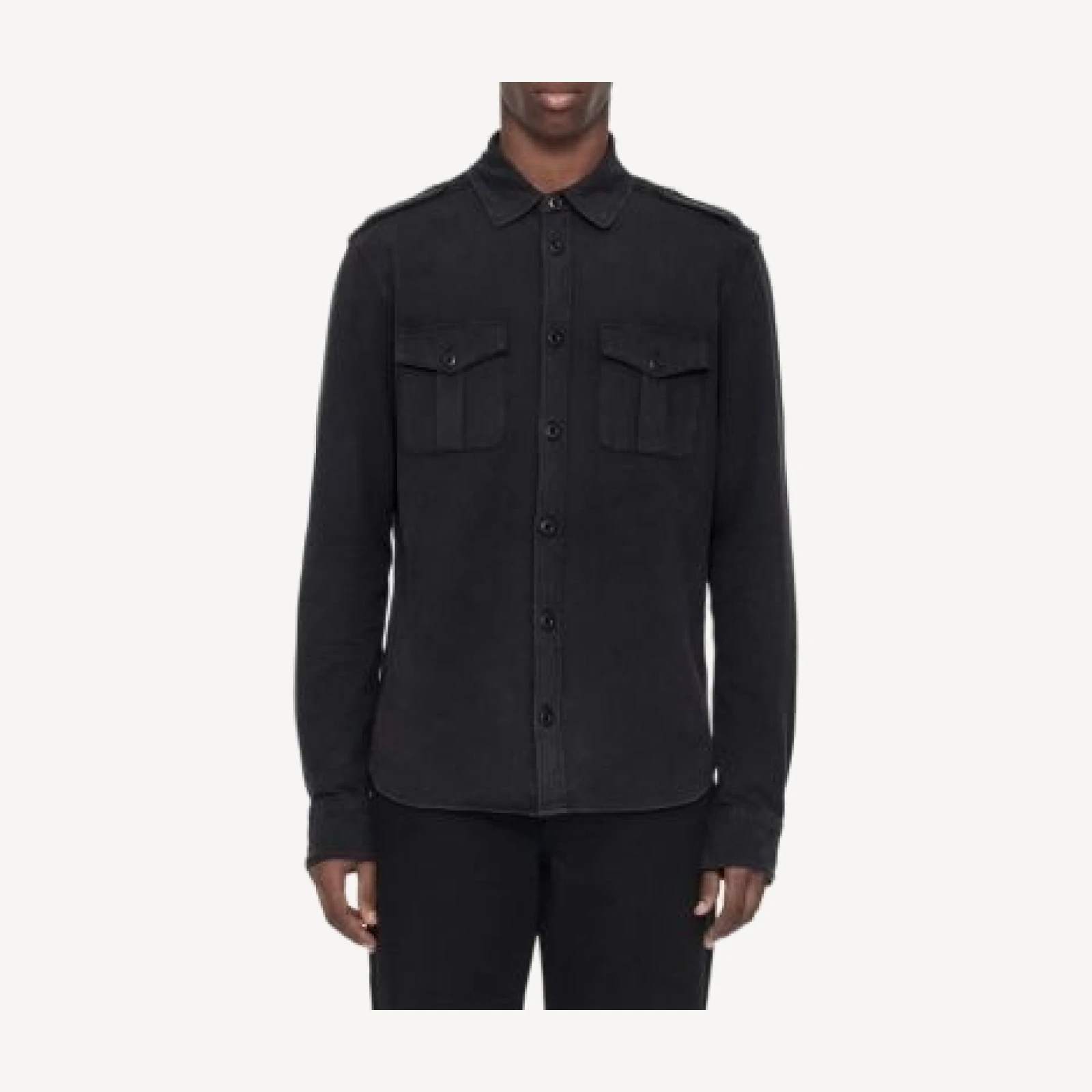 Allsaints Foley Cotton Blend Pocket Shirt