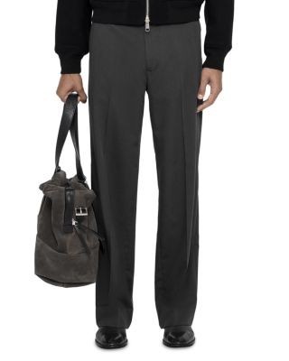 Allsaints Moor Straight Fit Charcoal Trousers