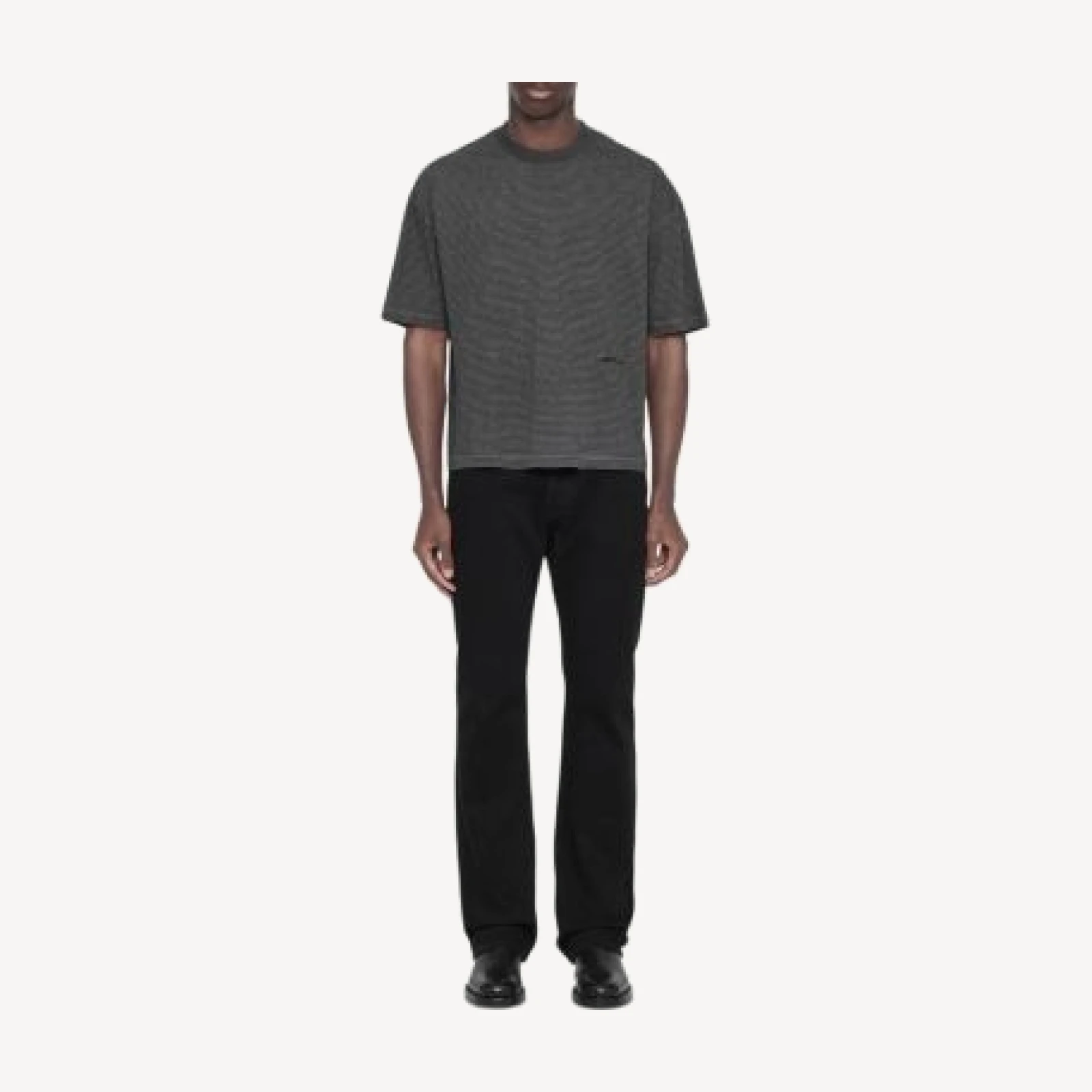 Allsaints Axel Cotton Blend Relaxed Crewneck Stripe T-Shirt