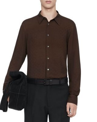 Allsaints Polka Dot Fade Point Collar Shirt