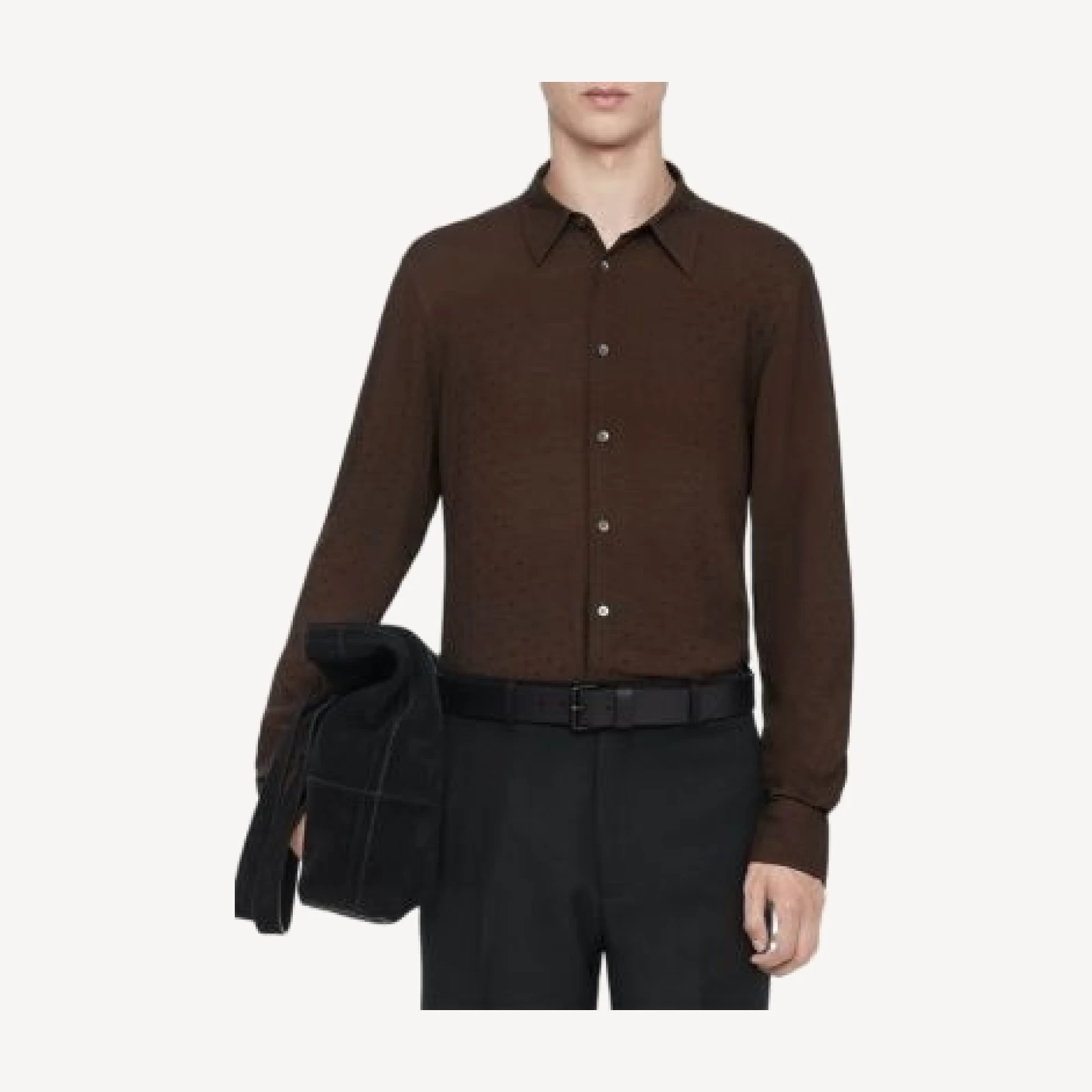 Allsaints Polka Dot Fade Point Collar Shirt