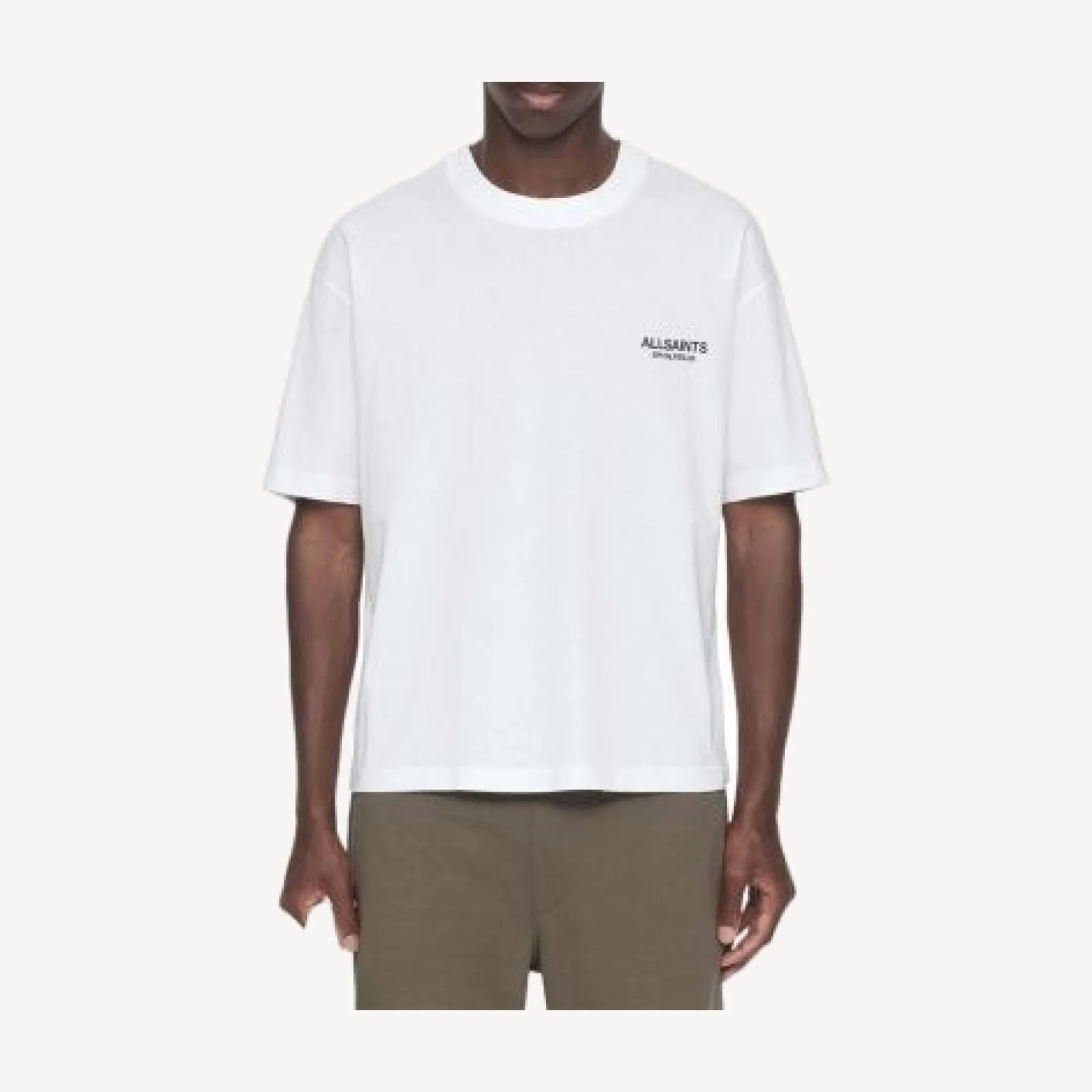 Allsaints Shadow Logo Cotton Crewneck T-Shirt