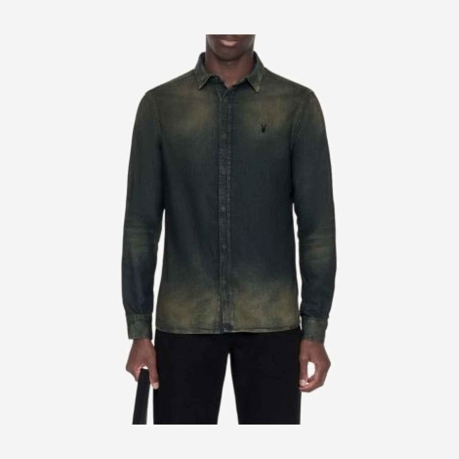 Allsaints Gleason Slim Fit Cotton Denim Shirt