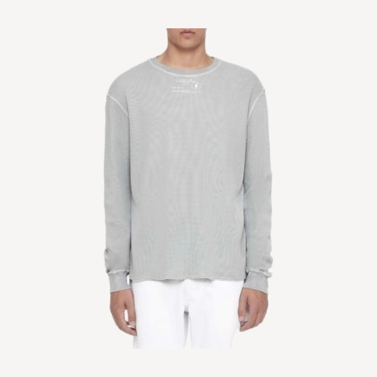 Allsaints Raphy Cotton Waffle Logo Stamp Shirt