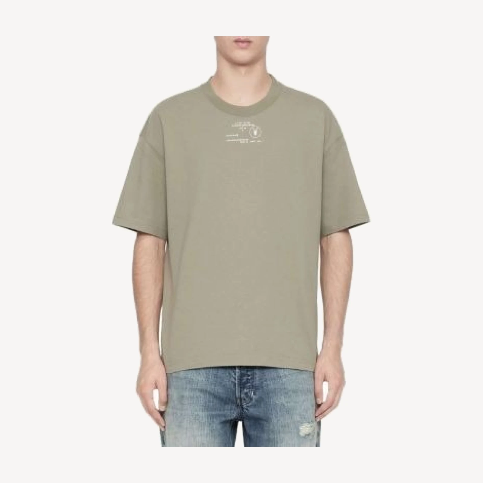 Allsaints Raphy Cotton Jacks Place Logo Crewneck T-Shirt