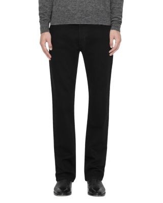 Allsaints Cotton Blend Regular Bootcut Fit Jeans in Black