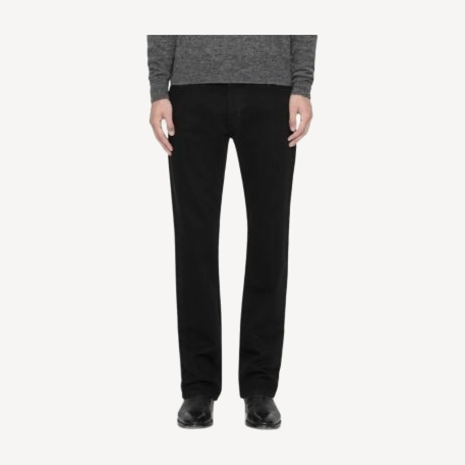 Allsaints Cotton Blend Regular Bootcut Fit Jeans in Black