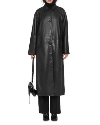 Allsaints Orville Leather Long Coat