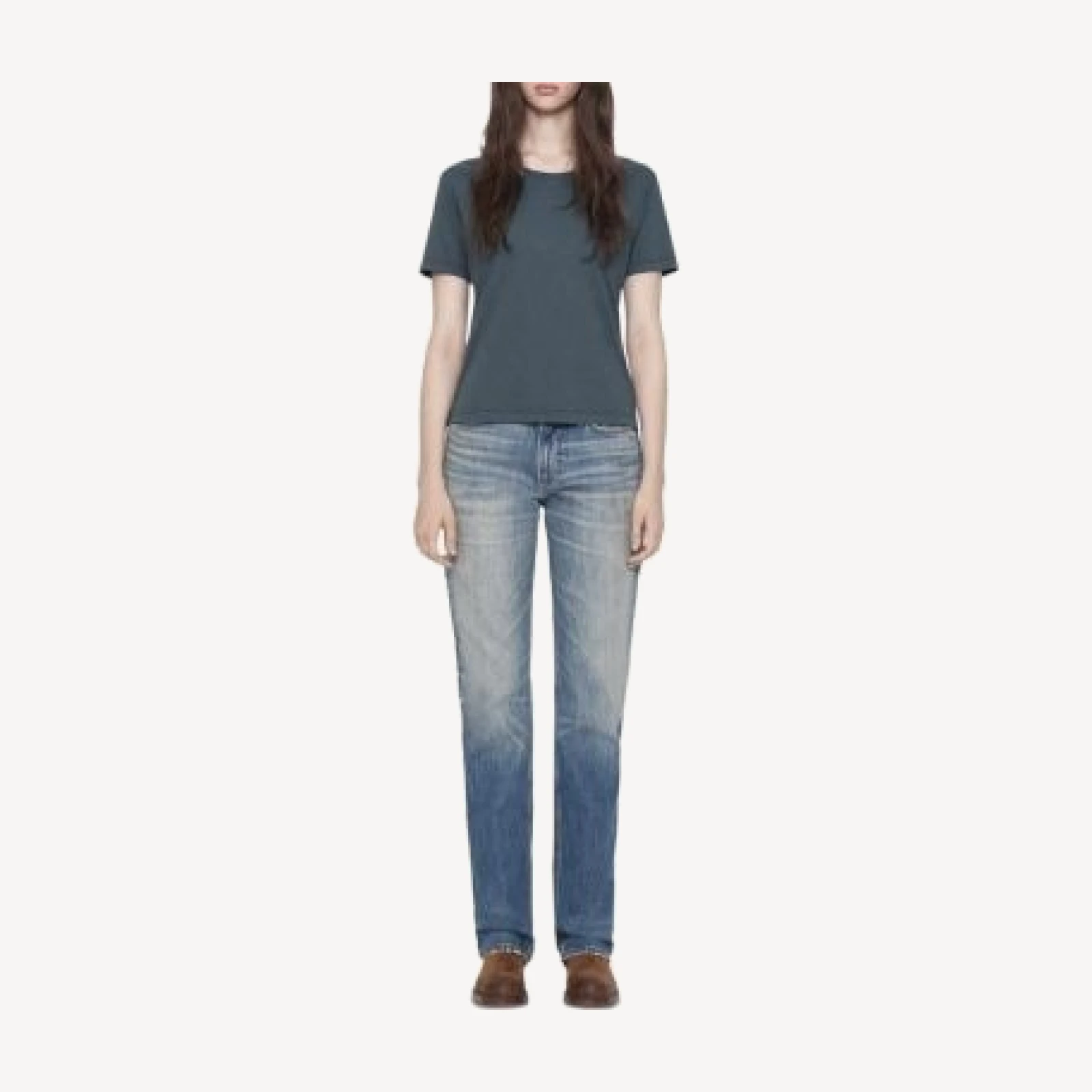 Allsaints Nat Low Rise Slim Jeans in Tint Light Indigo