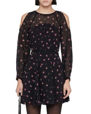 Allsaints Chrissy Clip Jacquard Mini Dress