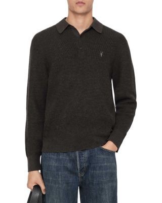 Allsaints Long Sleeve Polo Sweater