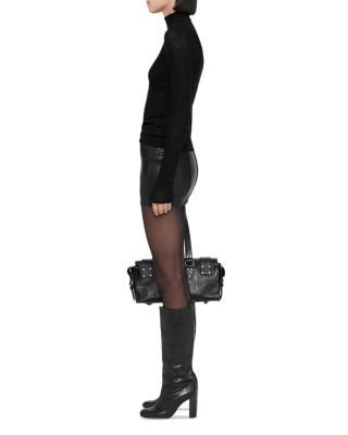 Allsaints Endry Leather Mini Skirt