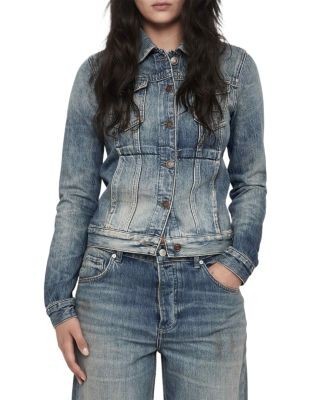 Allsaints Cotton Denim Trucker Jacket