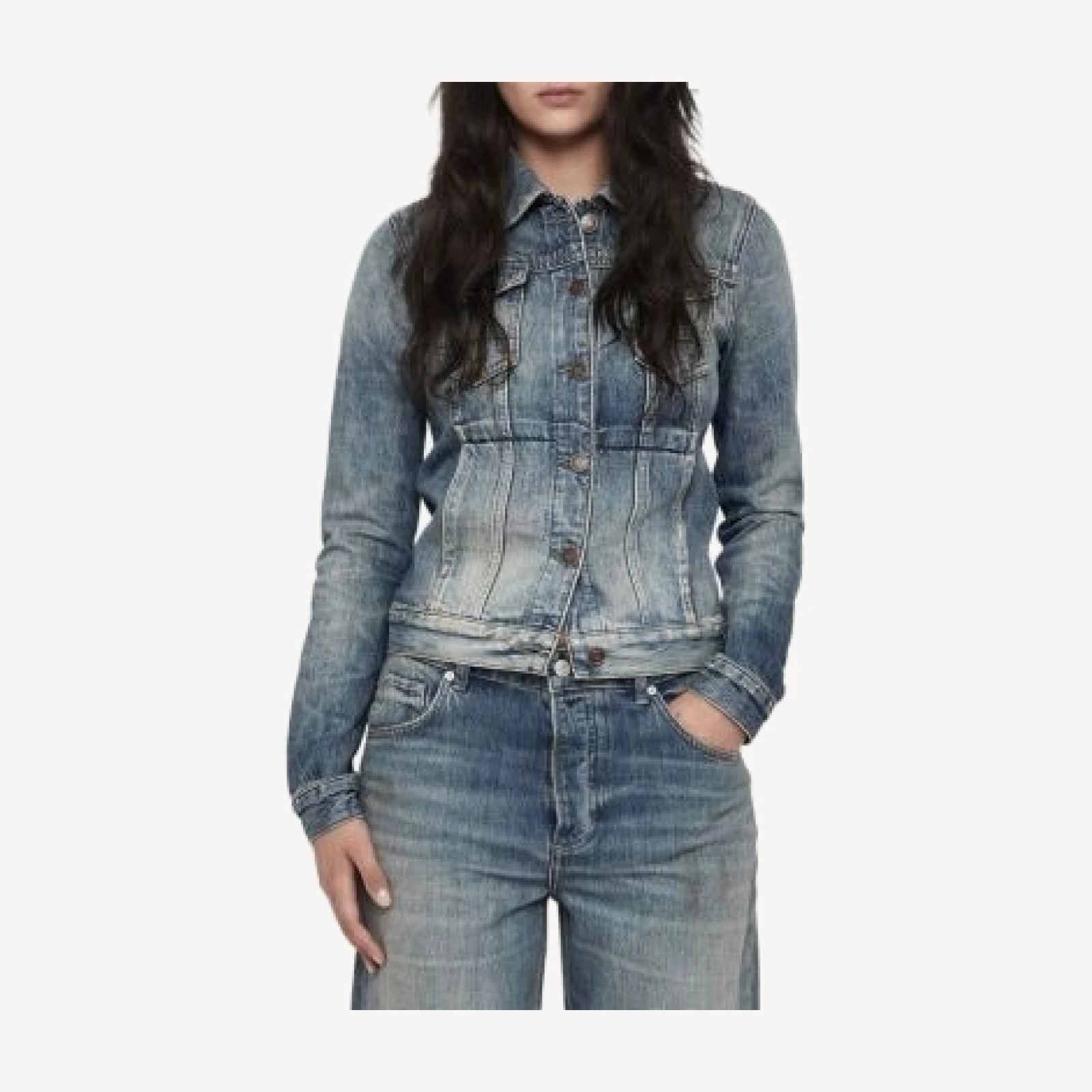Allsaints Cotton Denim Trucker Jacket