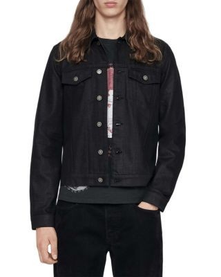 Allsaints Cotton Fitted Pocket Trucker Jacket