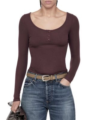 Allsaints Jules Long Sleeve Henley Top