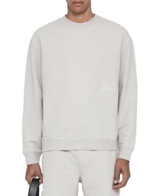 Allsaints Aston Cotton Washed Khaki Sweatshirt