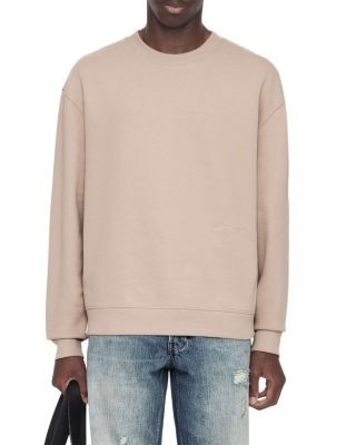 Allsaints Aston Cotton Washed Khaki Sweatshirt