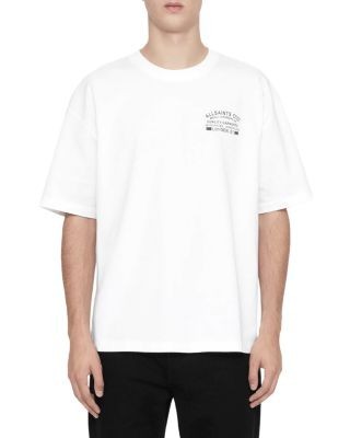 Allsaints Cotton Relaxed Logo Graphic Crewneck T-Shirt