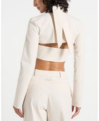Maniere De Voir Wendy Linen Bolero Top