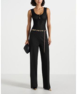 Maniere De Voir Perrine Trousers with Rope Belt Detail