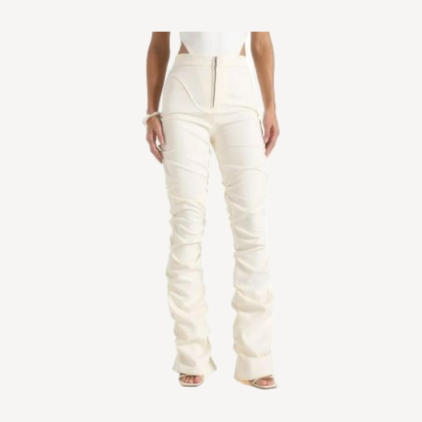 Maniere De Voir Caroline Tacked Twill Flare Trousers