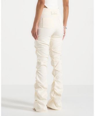 Maniere De Voir Caroline Tacked Twill Flare Trousers