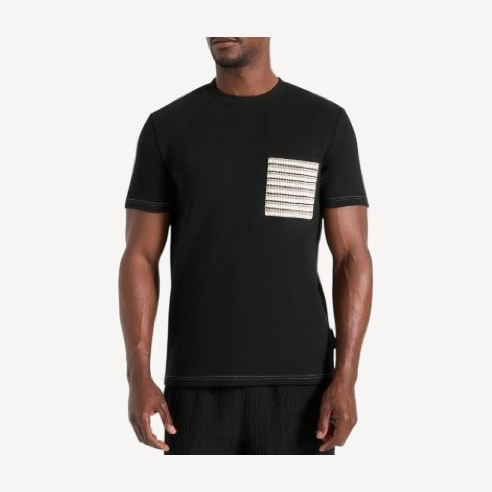 Maniere De Voir Joris Whipstitch Pocket Detail T-shirt