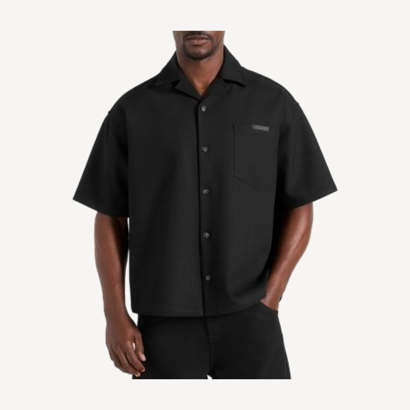 Maniere De Voir Brook Signature Twill Boxy Shirt