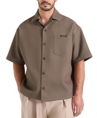 Maniere De Voir Brook Signature Twill Boxy Shirt