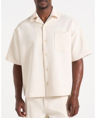 Maniere De Voir Brook Unisex Signature Twill Boxy Shirt