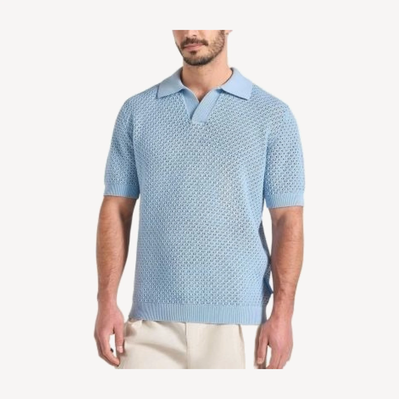 Maniere De Voir Conrad Textured Cotton Knit Polo Shirt