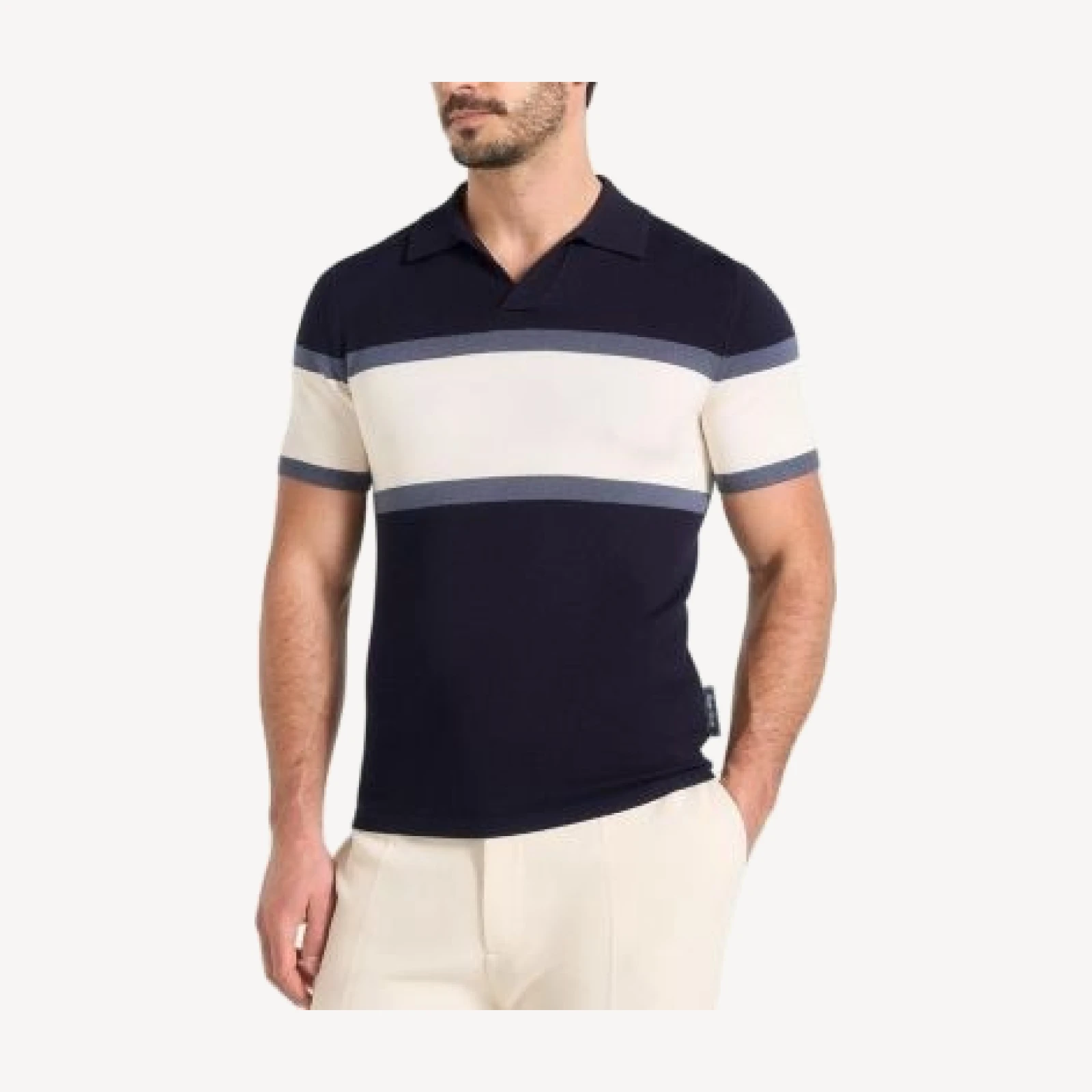 Maniere De Voir Enzo Colour Block Polo
